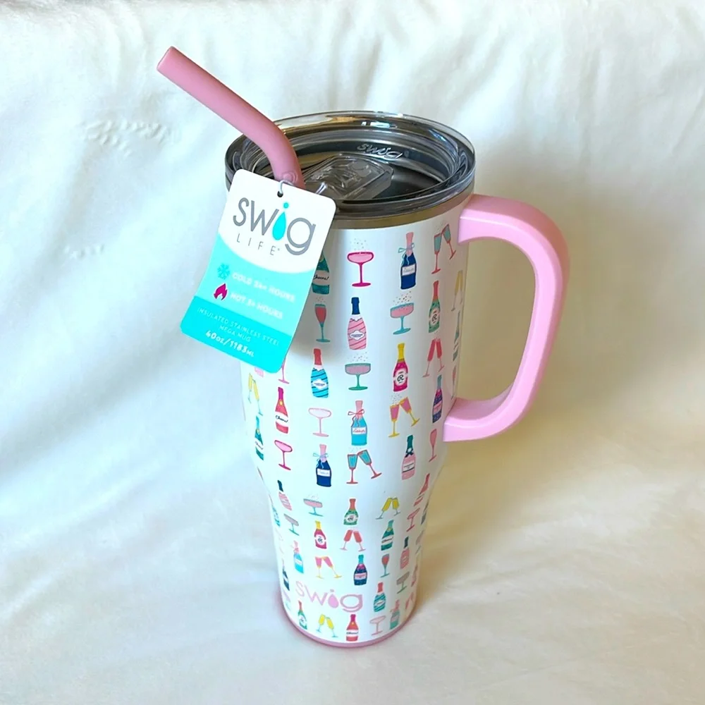 Swig Life 40oz Mega Mug, 40 oz Tumbler with Handle and Straw Cup Holder Friendly - Picture 1 of 13